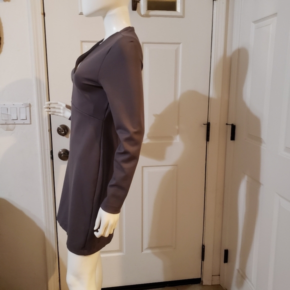 LOLË Babe Tunic Dress in Gray 3/4 Sleeve Zipper Detail Size Small - Picture 4 of 8